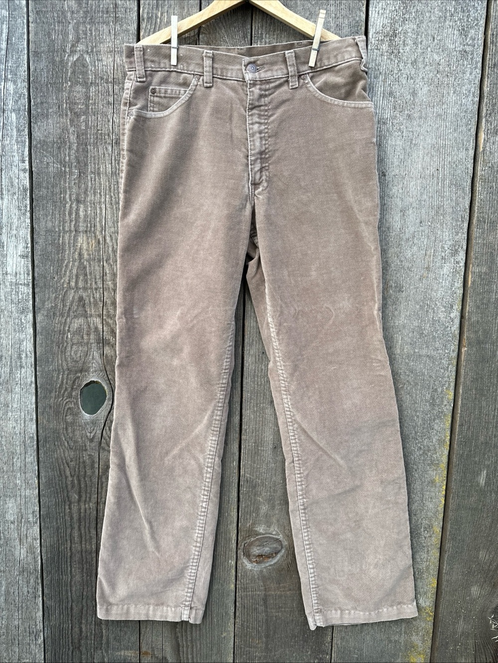 Vtg 70s 80s Levis Movin On Velour Corduroy Bootcut Pants Brown W34 L33 Talon 42